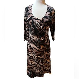 Soft Surroundings Faux Wrap Midi Dress - Large